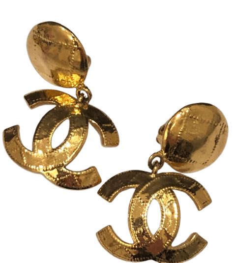 chanel classic logo earrings|chanel logo earrings cheap.